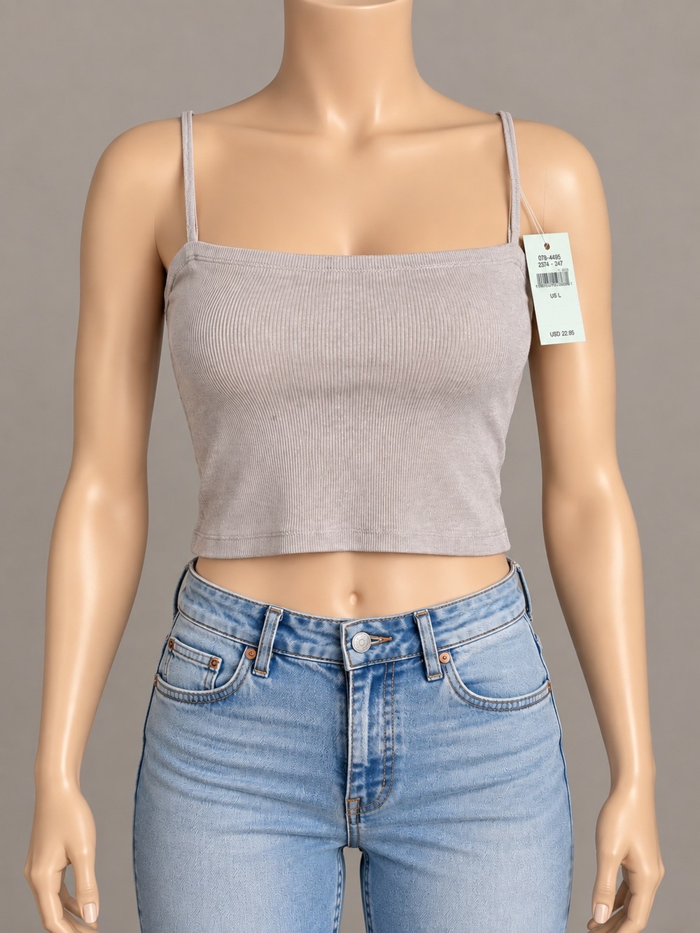 Aerie Ribbed Cropped Cami Tank NWT Women’s L